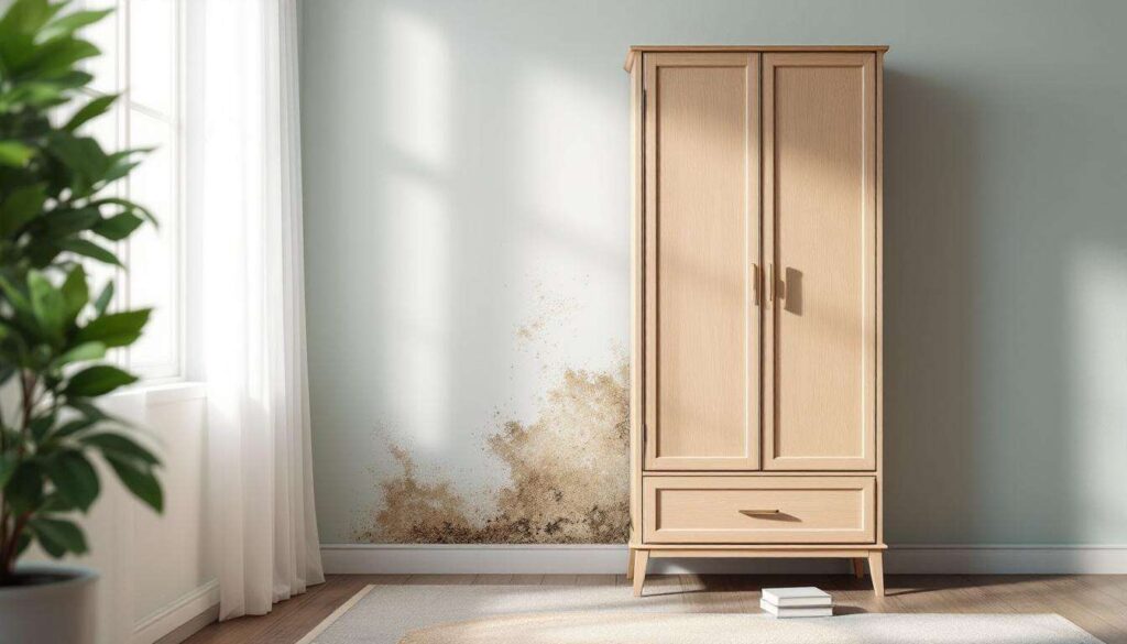 Schimmel hinter dem Schrank: Warum 5 Zentimeter Abstand zur Wand entscheidend sind