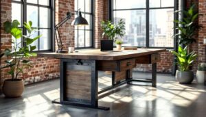 Er verwandelt einen alten Tisch in eine robuste Designer-Arbeitsplatte: die schnelle Methode für clevere Heimwerker